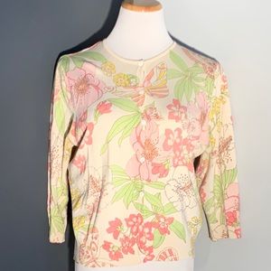 SILX Floral Cardigan EUC